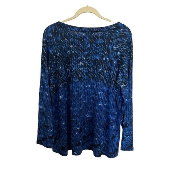 Rebecca Malone blue tunic blouse size 1X - Picture 6 of 8